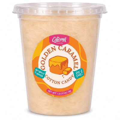Caramel Spun Cotton Candy – Dye-Free (Ready-to-Eat 1.5oz)