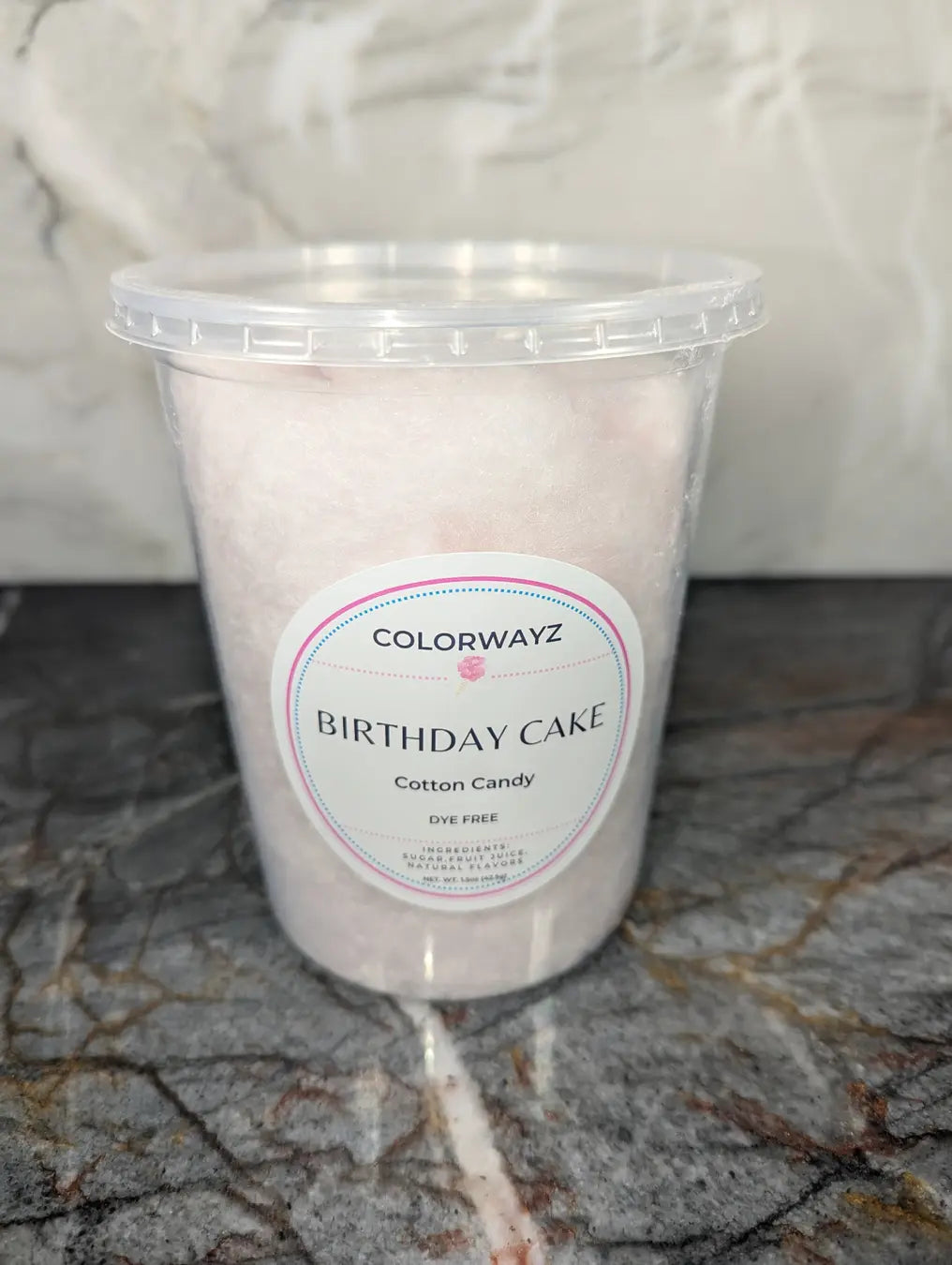 Colorwayz natural birthday cotton candy - dye free