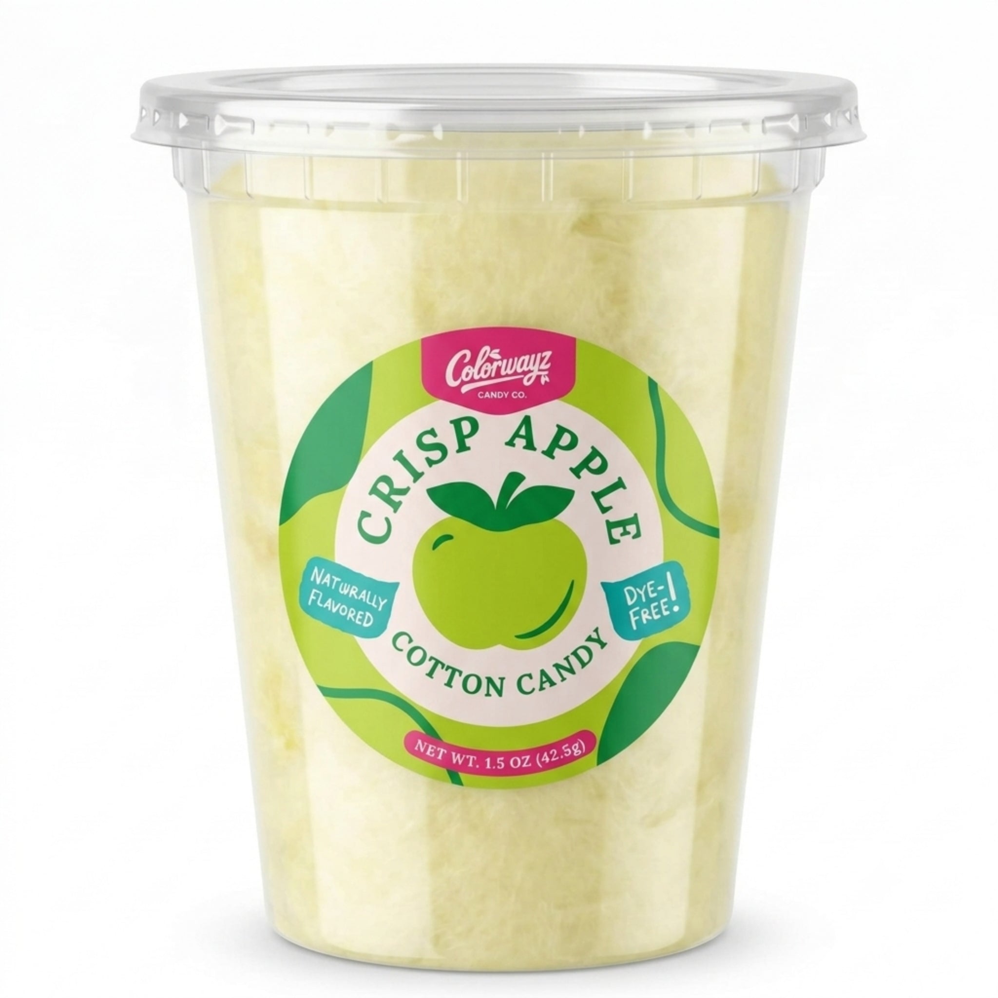Apple Spun Cotton Candy – Dye-Free (1.5oz) | Colorwayz