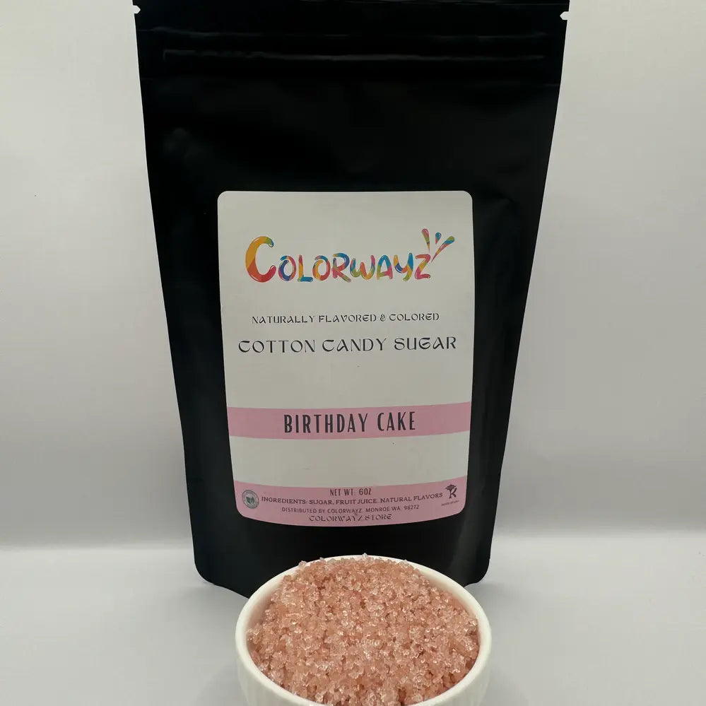 Colorwayz natural birthday cotton candy floss sugar - dye free