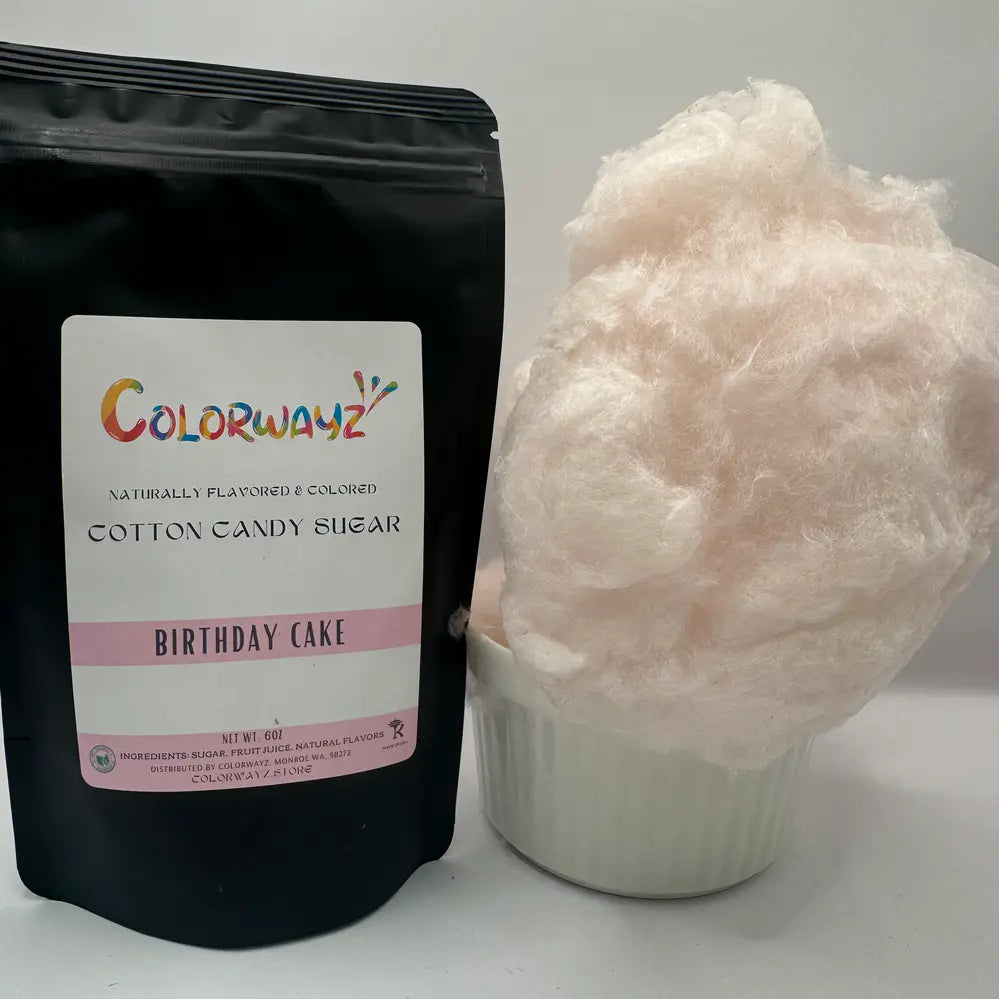 Natural Birthday Cake Cotton Candy Sugar – Dye-Free (2lb)