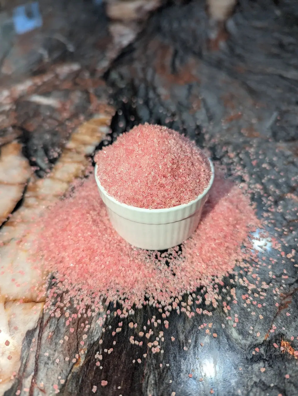 A close-up of marshmallow cotton candy sugar showcasing its natural color and texture. Great for crafting fun and flavorful cotton candy!
