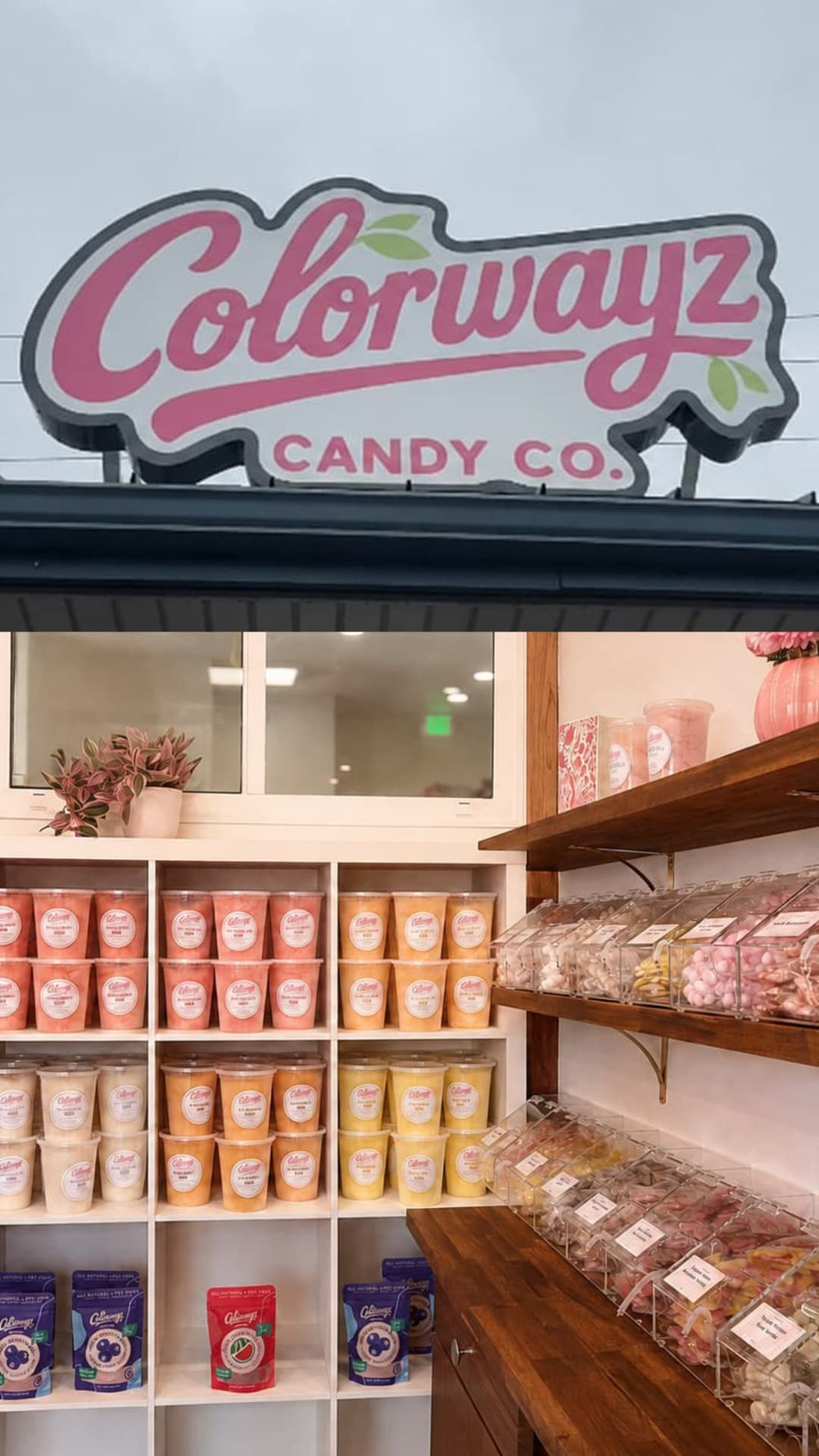 Colorwayz Candy storefront and interior shelves in Sultan WA