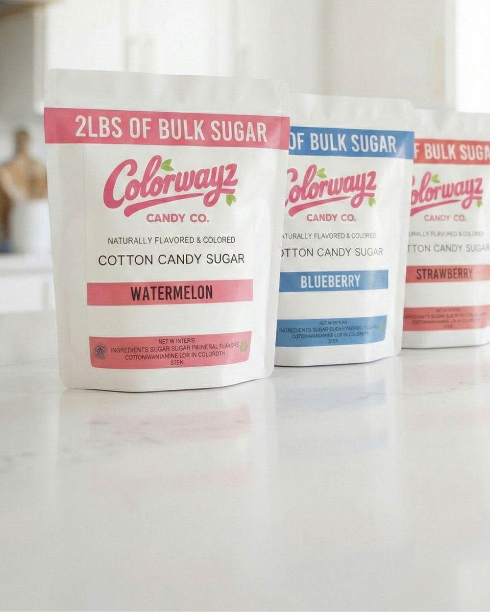 Colorwayz dye-free cotton candy sugar bags