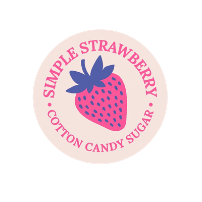 Strawberry cotton candy sugar