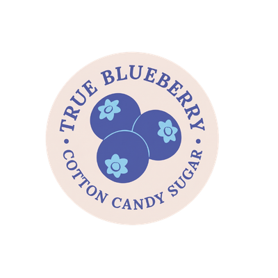 Blueberry cotton candy sugar