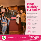 Colorwayz family with cotton candy and a cotton candy machine.