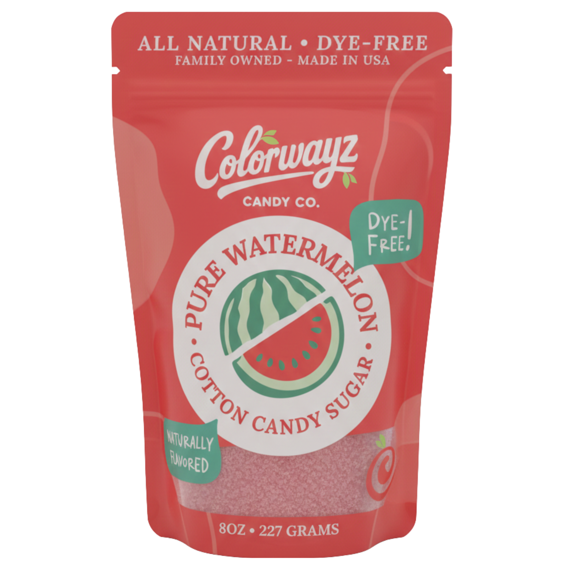 Watermelon Cotton Candy Sugar – Dye-Free (8oz)