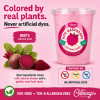 Ripe Raspberry cotton candy showing beets used for its pink color.